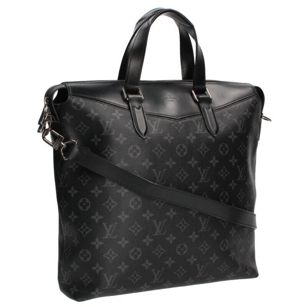 Louis Vuitton Monogram Leather Tote Bag Black